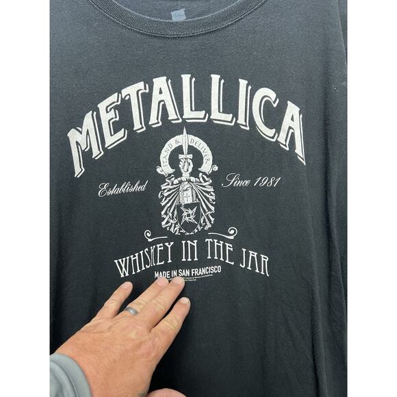 Metallica Tshirt Whiskey In The Jar Band Tee Men’s 2XL 2005 - Picture 3 of 8